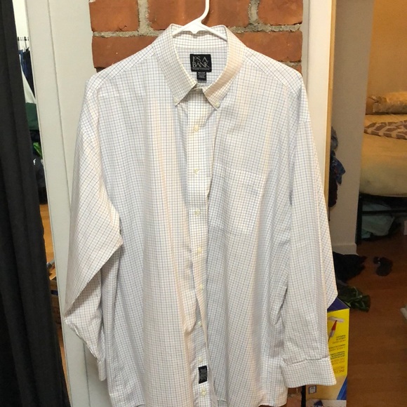 Jos A Bank 16.5-34 dress shirt lined pattern - Picture 3 of 4